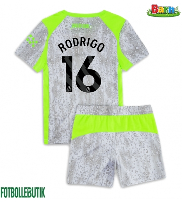 Manchester City Rodri Hernandez #16 Tredjeställ Barn 2025-26 Kortärmad (+ Korta byxor)